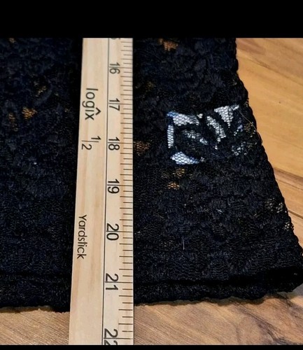 Whimisgoth Fairygrunge Vamp Babydoll Sheer Lace Top Large Black Floral Goth Y2K - Picture 6 of 7