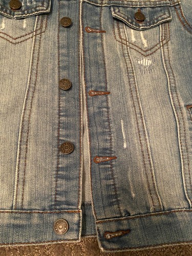 Girls Epic Threads Denim Blue Jean Jacket Button Down Size 6 - Picture 3 of 13