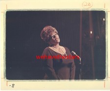 RETRATO PUBLICITARIO COLOR VINTAGE Ella Fitzgerald VOCALISTA DE JAZZ NEGRO AÑOS 60