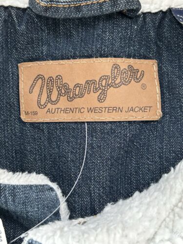 Vintage Wrangler Denim Western gefütterte Jacke Größe Herren 2XT Tall M-159 neu mit Etikett - Bild 9 von 20