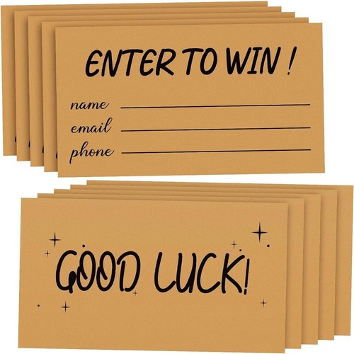 200 Pcs Raffle Tickets Paper Blank Registration Form Phone Number   Contest - Bild 10 von 11
