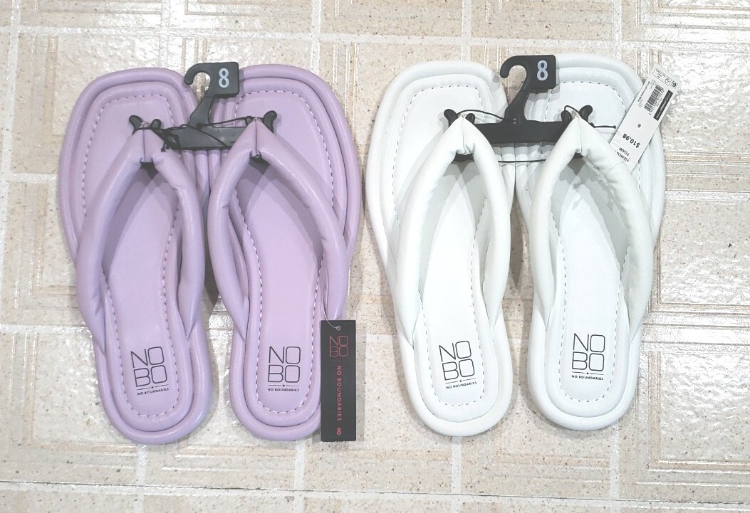 Sandali No Boundaries donna perizoma infradito infradito memory foam taglia 8 (lotto di 2)