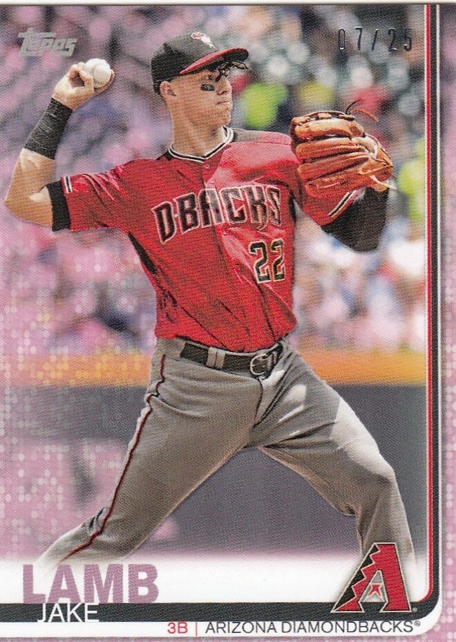 JAKE LAMB /25 TOPPS MINI PINK ON DEMAND ARIZONA DIAMONDBACKS #334 2019 19