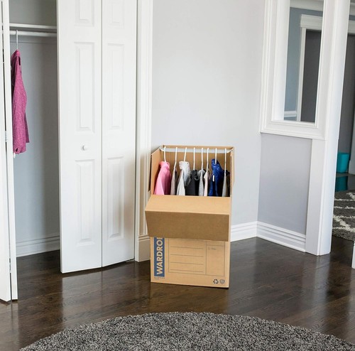 Bankers Box Wardrobe Moving Boxes, Tall, 24 X 24 X 40 Inches, 3 Pack (7711001) - Picture 3 of 20