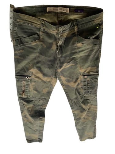 ZARA TRAFALUC pants 6 Camouflage Cargo Moto Zipper Pocket Slim | eBay