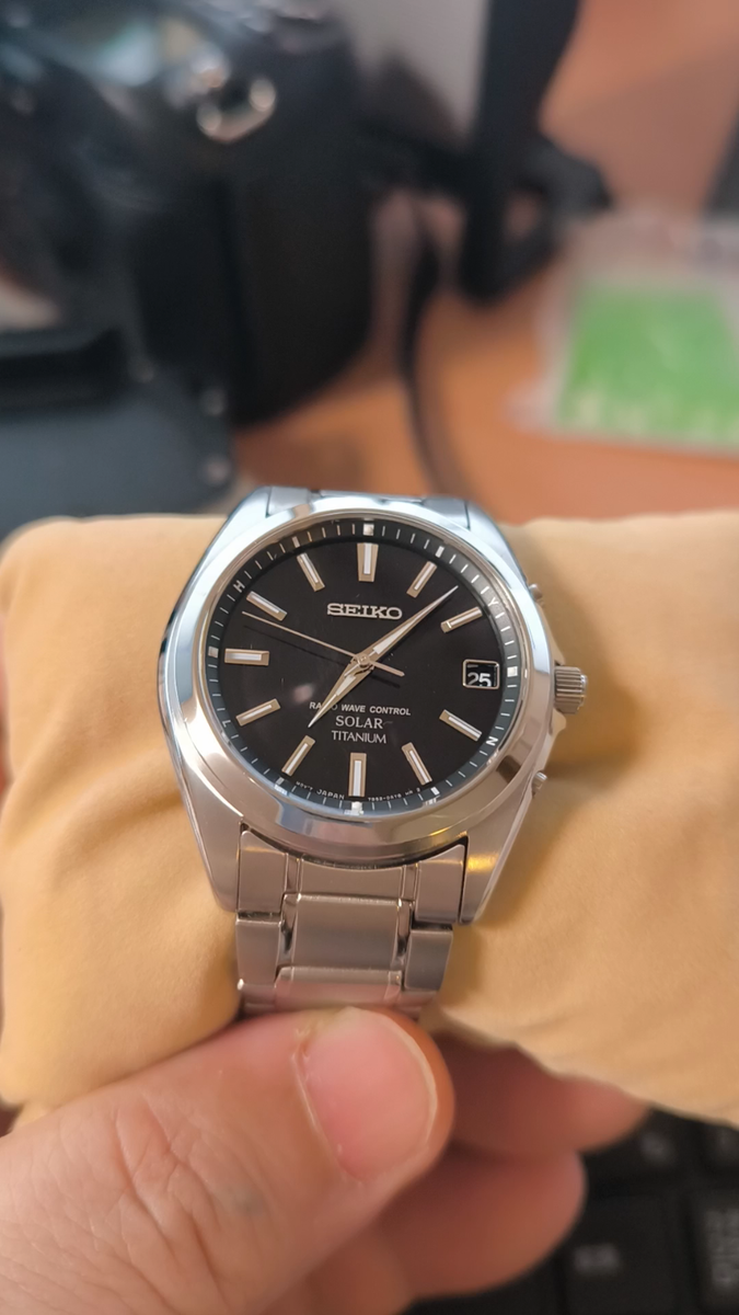SEIKO SBTM217 7B52-0AK0 Solar Titanium Spirit Analog Black SEIKO SBTM217 7B52-0AK0 Solar Titanium Spirit Analog Black