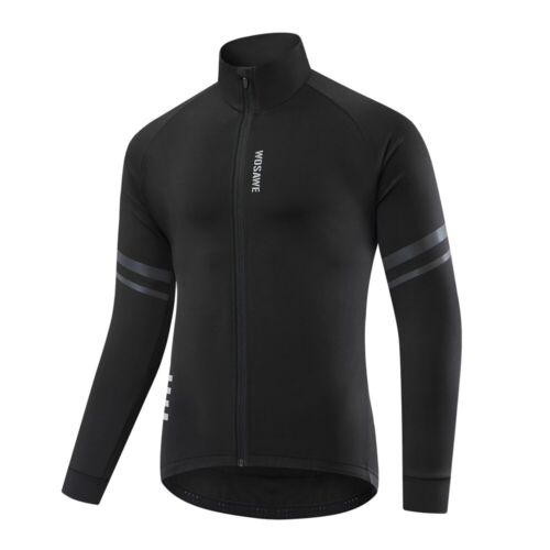 Winter Men's Cycling Jacket Waterproof Windproof Thermal Fleece Bike Jersey - Picture 34 of 39