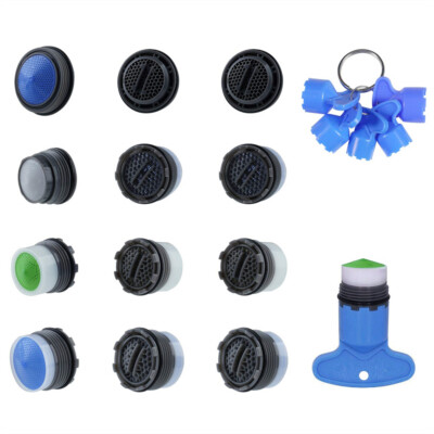 12 Pcs Faucet Aerator Cache Aerators with 6 Pcs Aerator Key Removal Wrench Tool