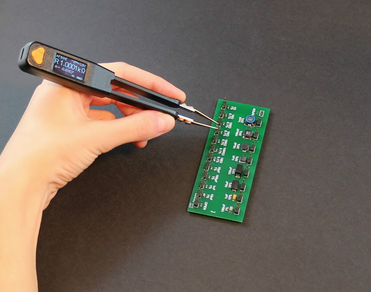 LCR Research Pro1 - 100KHz LCR Meter with 0.1% Accuracy, ESR Meter, Smart SMD Tweezers