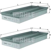 2X Mahle / Knecht Luftfilter Lx 96 Air Filter