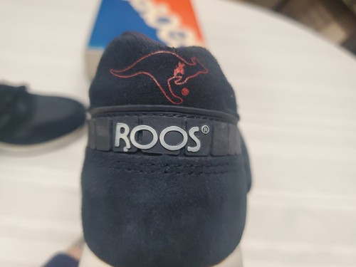 Retro Vintage 1980 1985 Canguroos ROOS Hombre Zapatos 7 Nuevos con Caja Azul Marino Patriot - Imagen 17 de 24