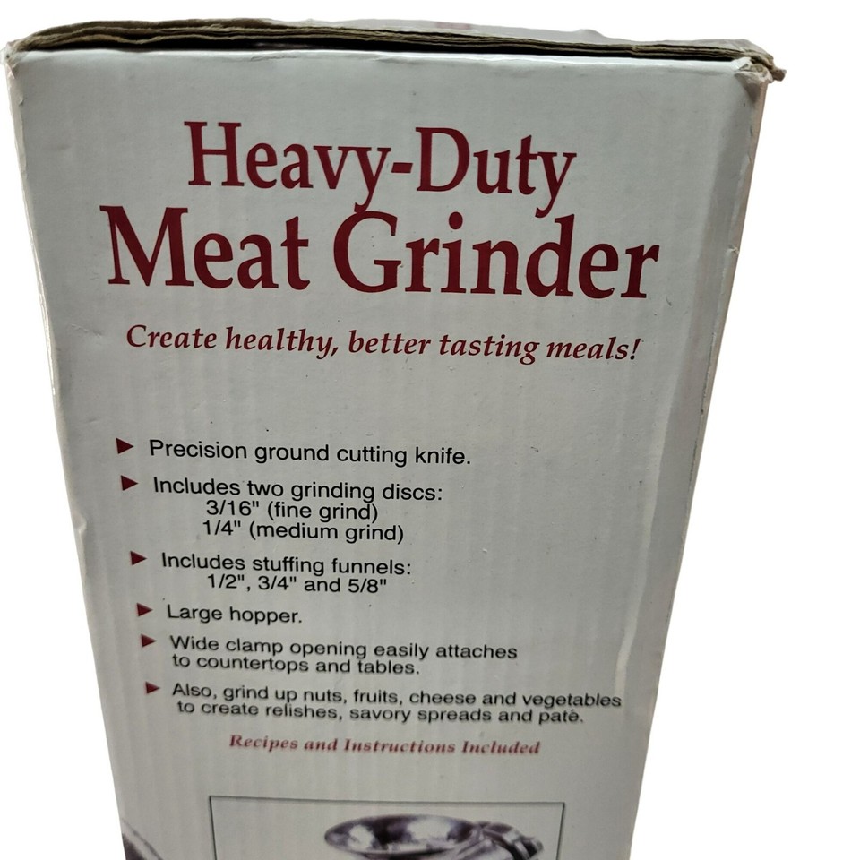 Norpro Heavy Duty Meat Grinder Tinned Cast Iron Healthy Organic Living