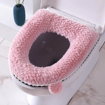 Dvkptbk Housse De Siège De Toilette Coussin De Toilette Poignée à Fermeture Éclair Accessoires De Salle De Bain
