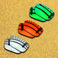 3 Sets Replacement Lenses for-Spy Optic Dirk Polarized-Silver Orange Red Green