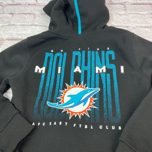 Miami Dolphins Full Zip Hooded Jacket Youth Size 8 Fleece NFL Football - Picture 7 of 8