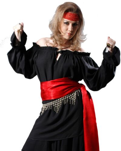 Medieval Pirate Renaissance Wench Cosplay Costume McGreedy Blouse C1018 - Picture 1 of 24