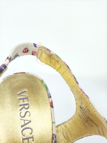 VERSACE x H&M Fruity Print High Heel Cloth Sandsls 2012 Spring EU 40 US 9 - Picture 7 of 8