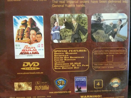 THE TWELVE GOLD MEDALLIONS GENUINE REGION 4 DVD MARTIAL ARTS SWORD SHAW BROTHERS - Picture 3 of 5