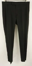 New $135 Kenneth Cole Reaction Men's 35 x 33 Slim Black Techni-Cole Suit Pants