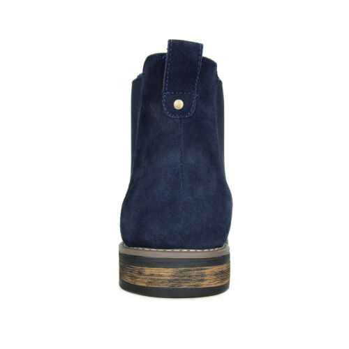 Men's Slip On Chelsea Boots Ankle Boots Suede Leather Chukka Dress Desert Shoes - Picture 31 of 38