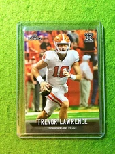 TREVOR LAWRENCE JACKSONVILLE JAGUARS ROOKIE CARD JERSEY #16 CLEMSON 2021 Leaf