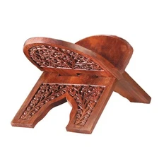 Carved Wood Bible Stand, Folding, 10 x 6"