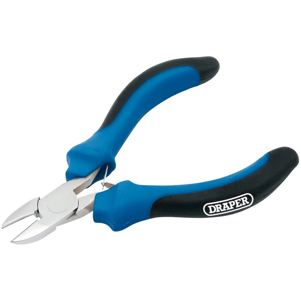 Draper Diagonal Side Cutters 110mm (4 1/2") Mini Nipper for Electronics Small