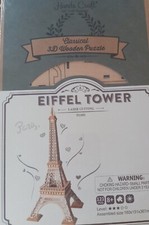 Rolife Eiffel Tower 3D Wooden Puzzle Wood Craft Toy Kits Laser Cutting NEW