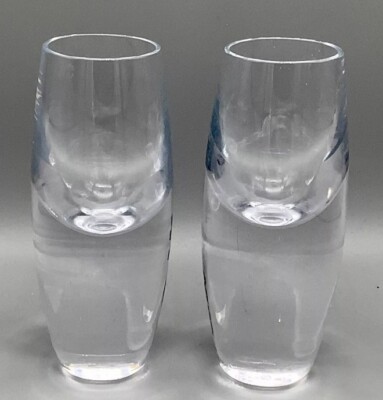 Create & Barrel Krosno Crystal Clear Weighted 2 oz Cordials/Shot Glasses Poland