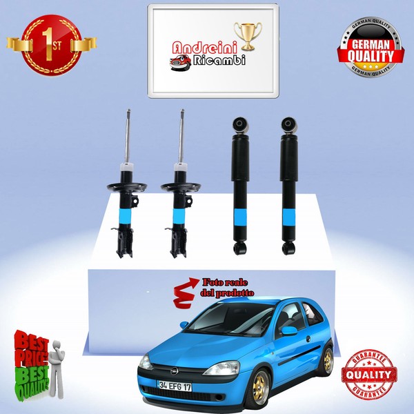 Set 4 StoßDäMpfer Vorderseite + Heck Xopel Corsa C 1.7 Cdti 74KW 100CV Von-image
