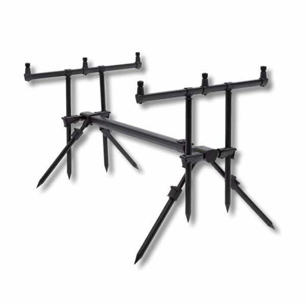 Behr Alu Rod Pod Buzzer Bar 3 Ruten Rutenhalter Ausziehbar Rodpod Halter GüNstig-image