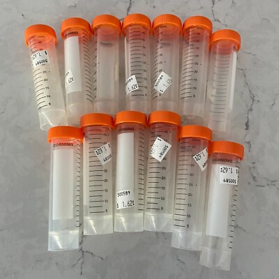 Corning 50 mL Centrifuge Test Tubes Self-Standing Seal Screw Cap Lot of 13
