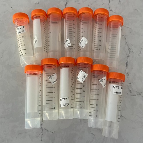 Corning 50 mL Centrifuge Test Tubes Self-Standing Seal Screw Cap Lot of 13 - Picture 1 of 3