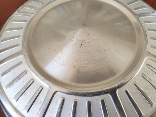 Set 1960's Plymouth Dodge MoPar 10" Dog Dish Stainless Steel CLEAN - Picture 9 of 15
