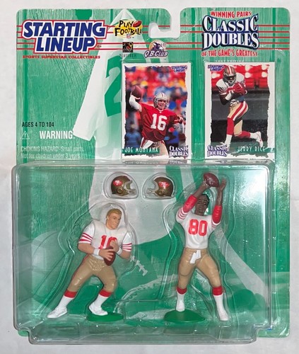 1997 Starting Line-Up Football - Classic Doubles #6 Joe Montana/Jerry Rice - Picture 2 of 3