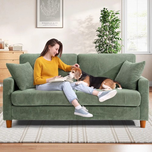 Modern 2 3 Seater Teddy Velvet Sofa Love Seat with 2 Pillows Couch Settee Home - Picture 54 of 68