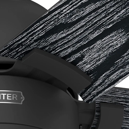 Hunter 44 inch Erling Matte Black Ceiling Fan with LED Light Kit and Pull Chain - Picture 6 of 13