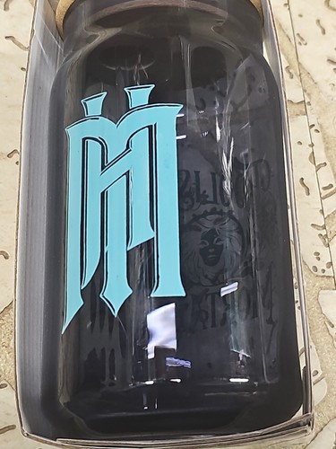 The Haunted Mansion Glass Tumbler W/ Bamboo Lid & Glass Straw - Picture 5 of 9