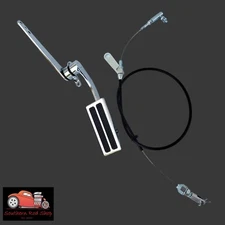 Polished Aluminum Throttle Gas Pedal Assembly Cable Universal Street Rod