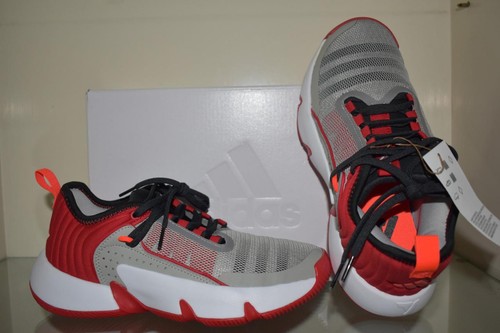 Adidas Niños Niños Grandes Trae Ilimitados Zapatos de Baloncesto IG0703 Rojo/Gris Nuevo en Caja - Imagen 2 de 3