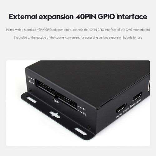 Raspberry Pi CM5 IO Expansion Board Enclosure Metal Heat Dissipation EnclosureU1 - Afbeelding 3 van 15