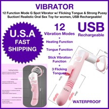 12 Speed tongue and suction vibrator, realistic oral sex for women Sex Toys Clit