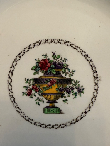 COPELAND LATE SPODE BLACK FLORAL LUNCHEON PLATE ENGLAND 9” - Picture 6 of 7