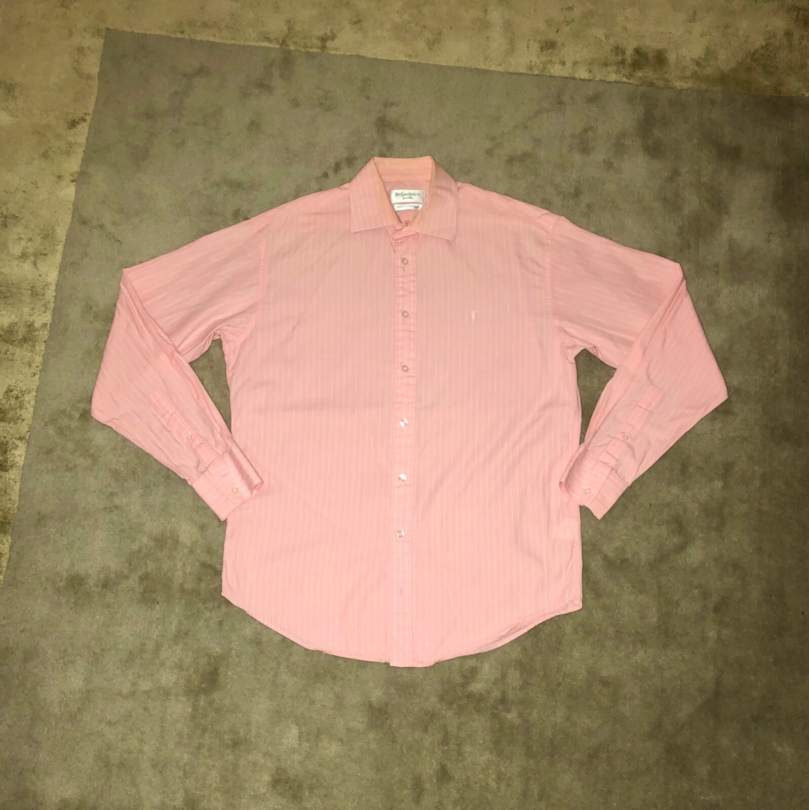 Autentica camicia formale a maniche lunghe di lusso Yves Saint Laurent taglia media
