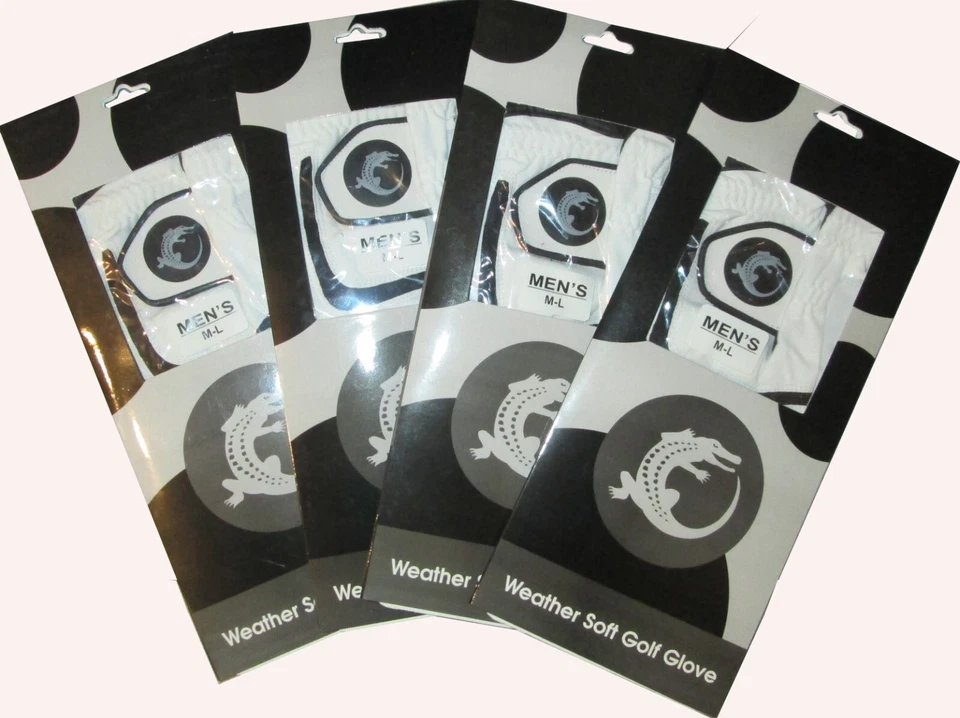 4 Gator Allwetter weiche Golfhandschuhe 5 Größen Small Medium Large XL