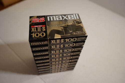 Maxell XLII-S 100 Cassette Tape Chrome Type II CrO2  NOS sealed lot of 10  - Bild 1 von 3