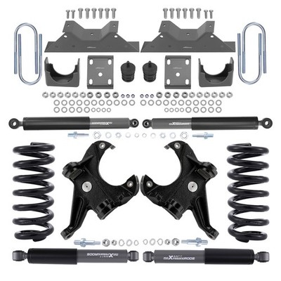 Front 5'' Rear 6'' Lowering Kit Coils Spindles Flip Kit for C10 C15 73-87