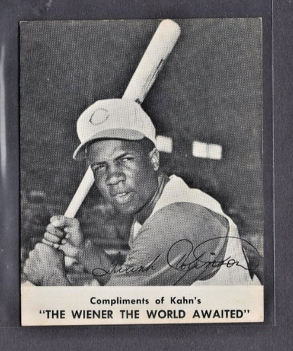 Frank Robinson 1962 Kahn's Wieners card