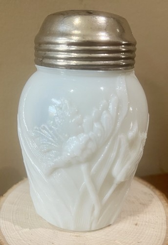 Victorian EAPG Tulip Milk Glass Sugar Shaker