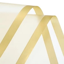 20pcs Transparent Gold Border Flower Wrapping Paper 22.8"x22.8" Waterproof